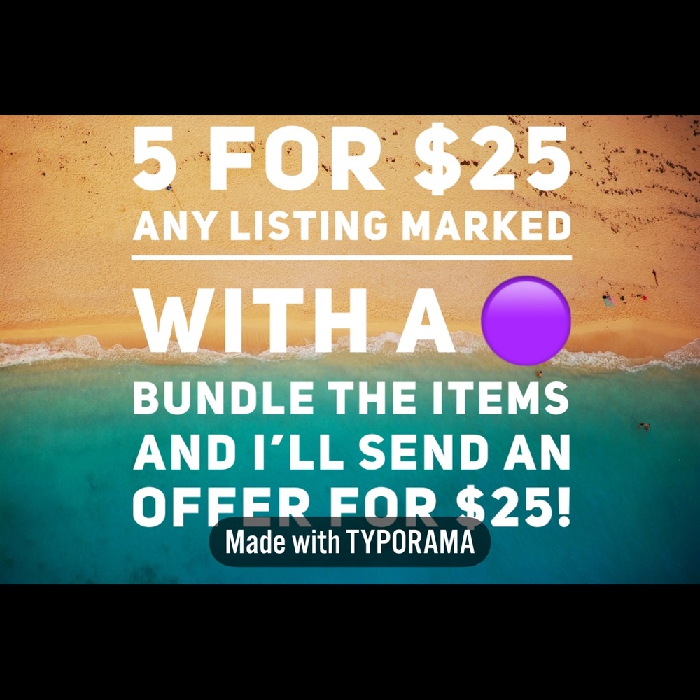5 for $25 sale